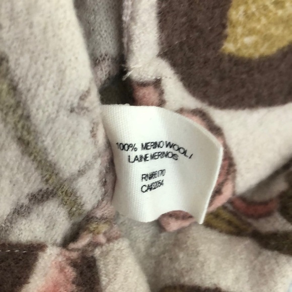 ANTHROPOLOGIE Floral Cardigan Wool Coat SZ S - Picture 6 of 7